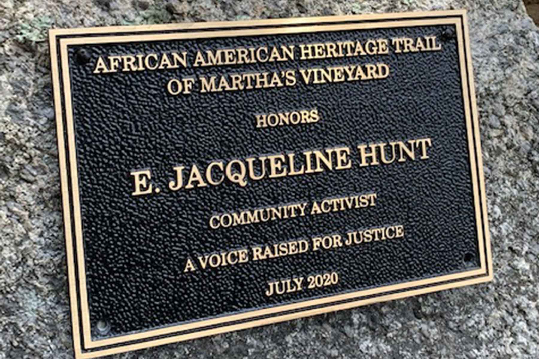 The African American Heritage Trail of Martha’s Vineyard plaque
