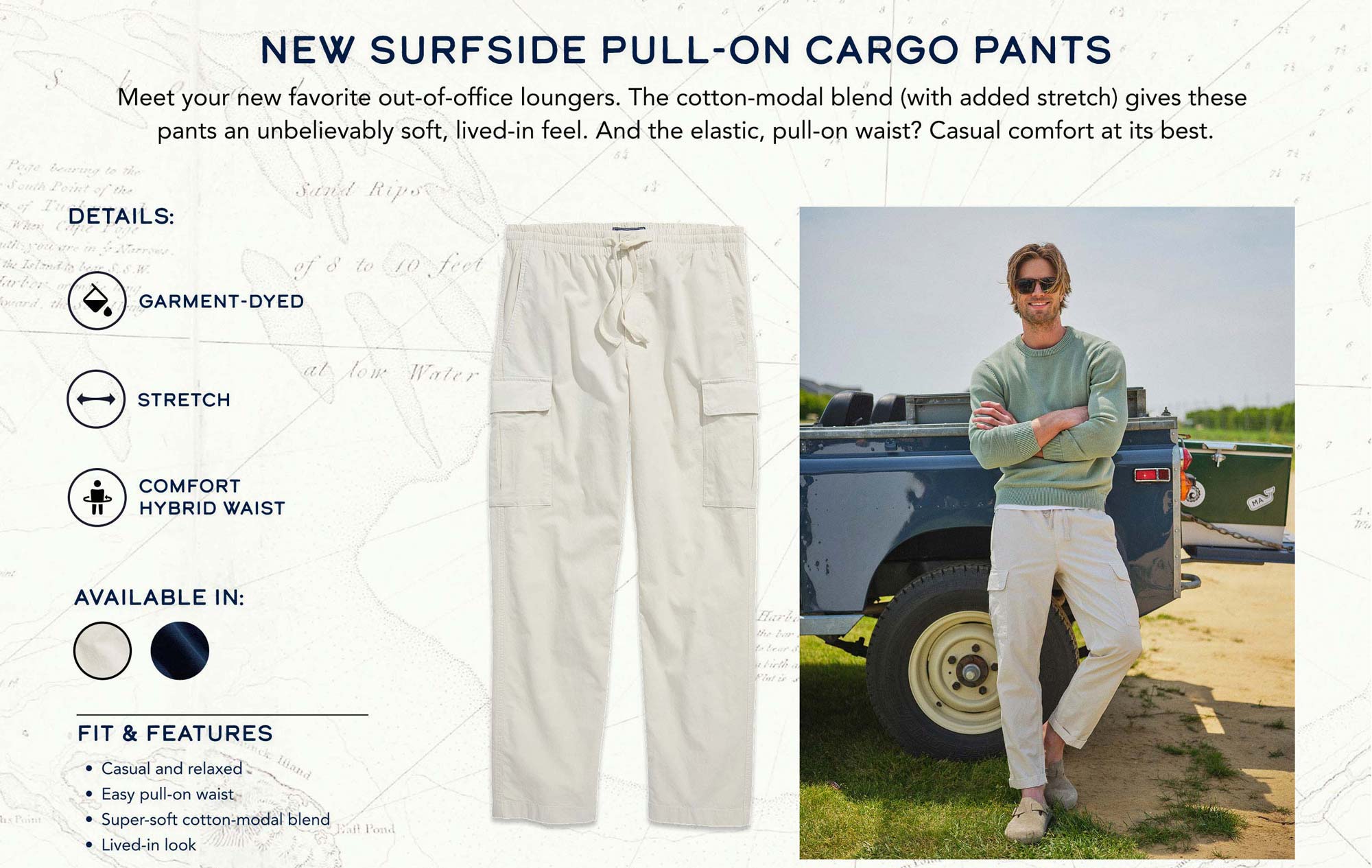 surfside pull on cargo pants