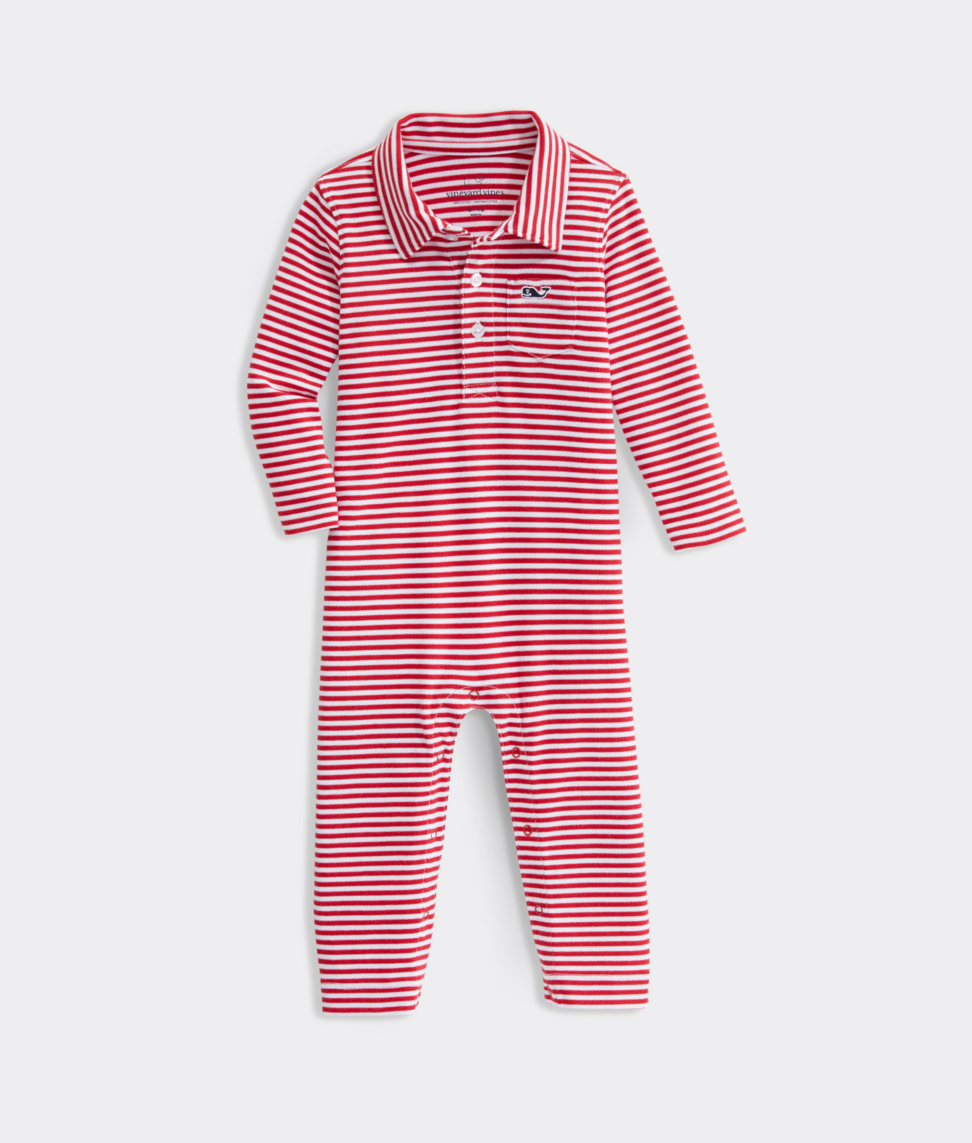Shop Baby Boy Feeder Stripe Polo OnePiece at vineyard vines