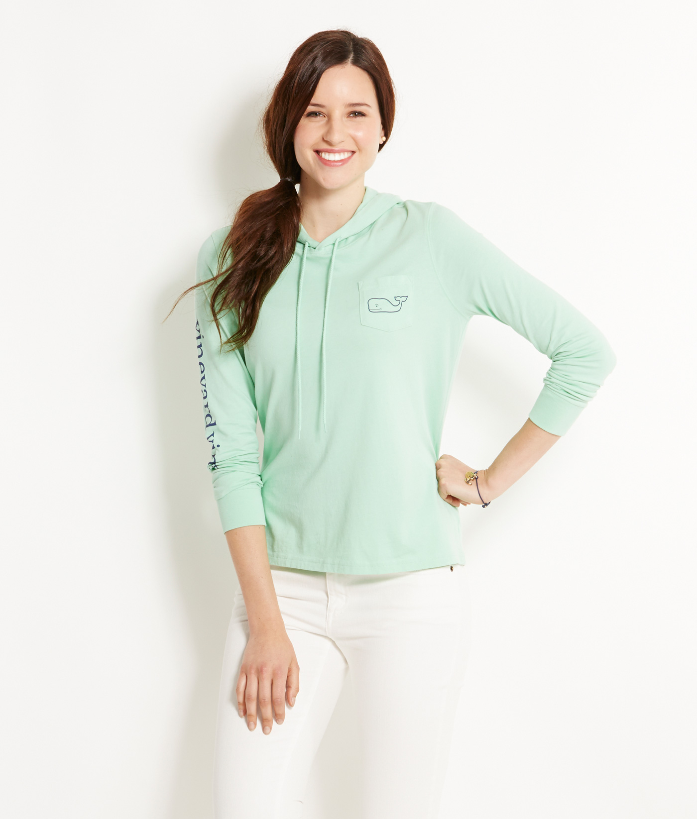 Shop Tees LongSleeve Printed Whale Hoodie Tee for Women Vineyard Vines