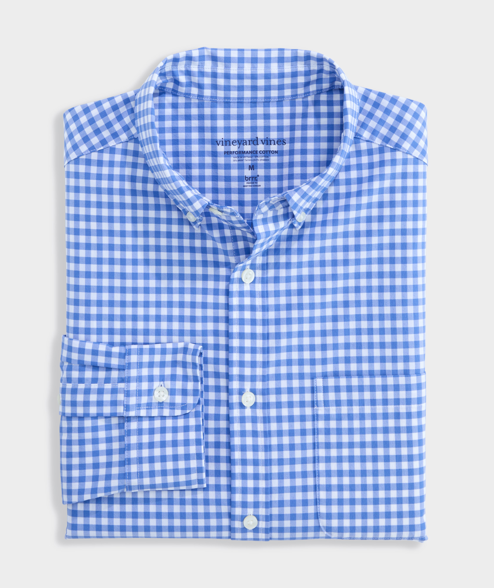 Shop Performance Cotton Skysail Gingham Shirt at vineyard vines