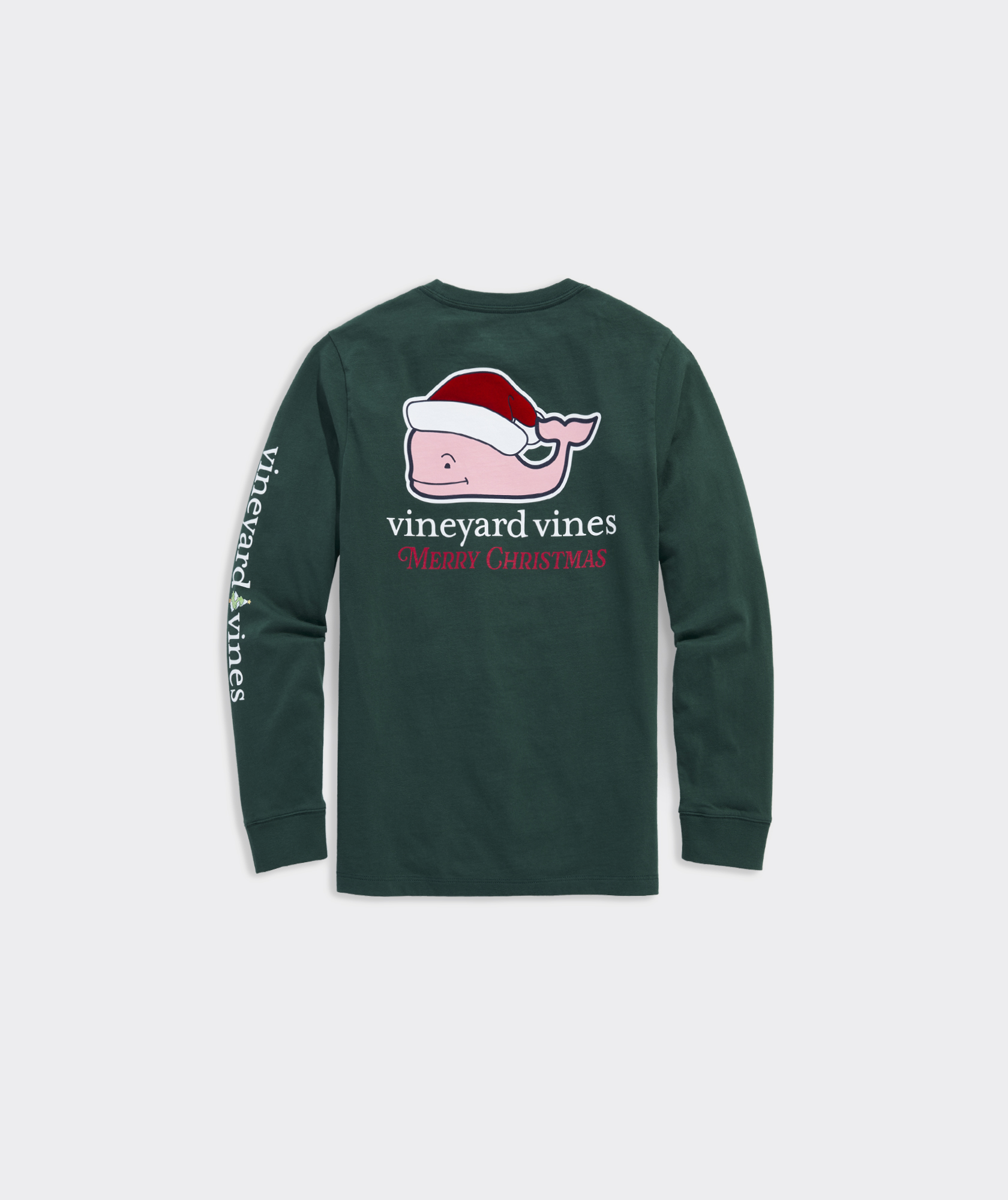 Shop Boys' Flocked Santa Whale Long-Sleeve Pocket Tee at vineyard