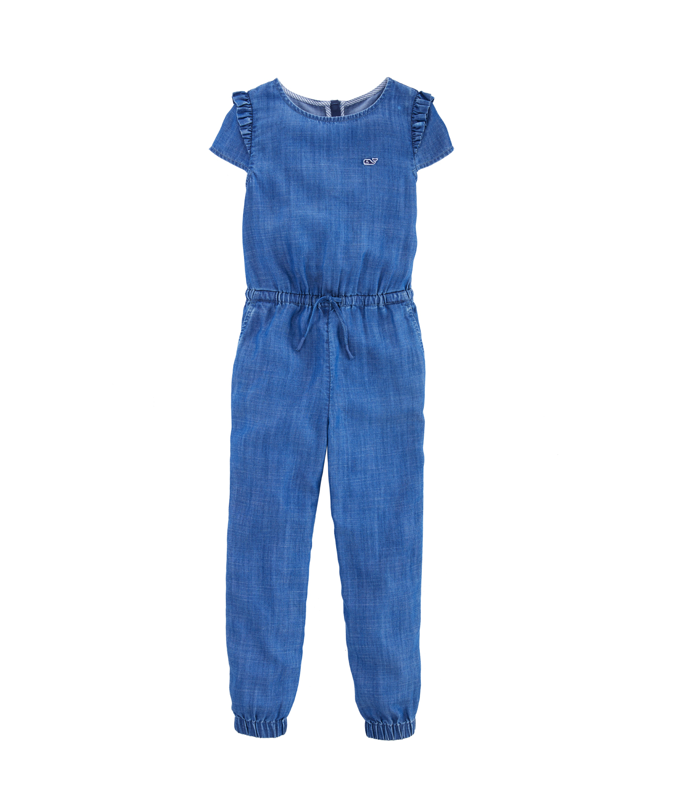 girls chambray jumpsuit