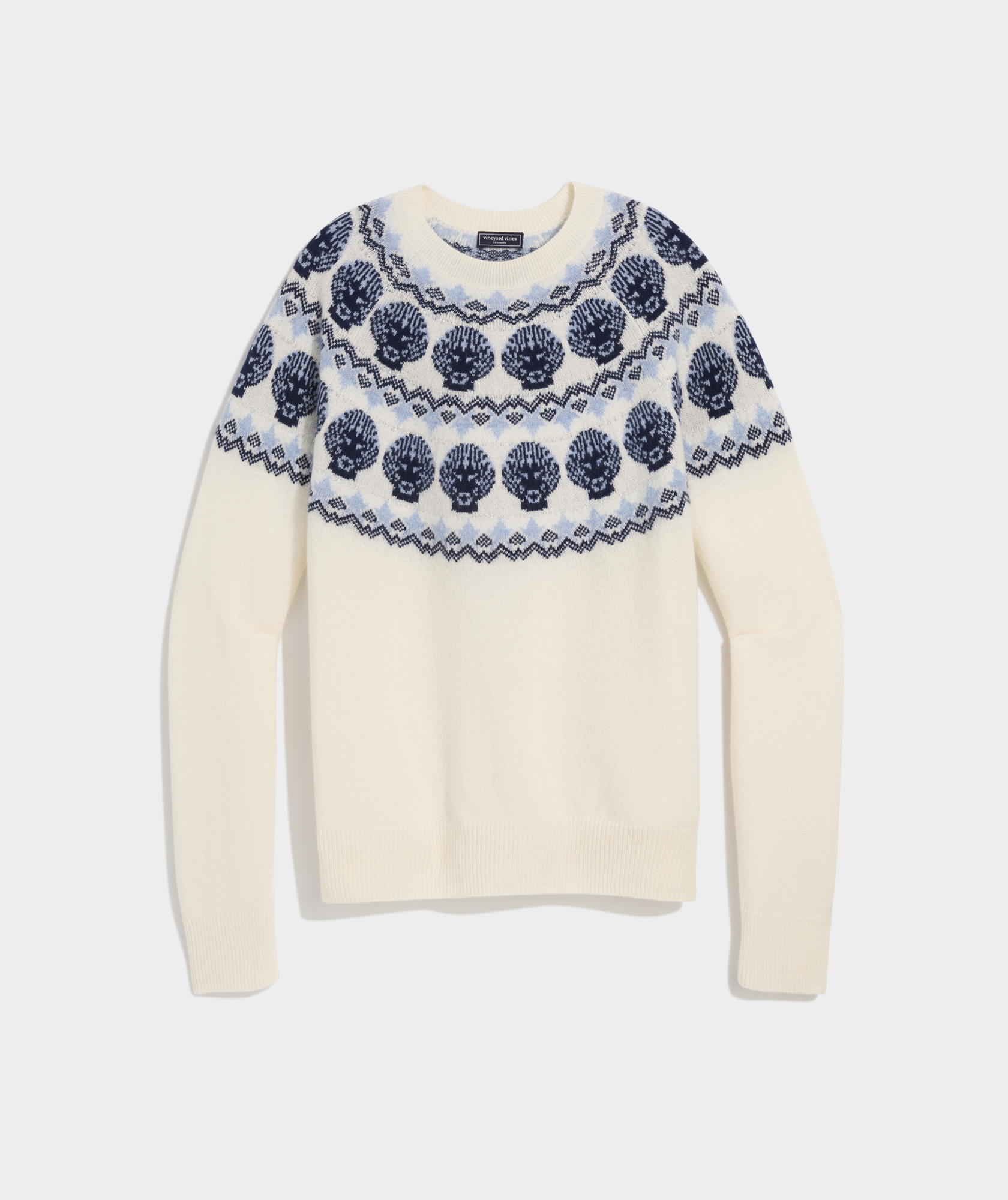 Shop Seaspun Cashmere Shell Intarsia Sweater at vineyard vines