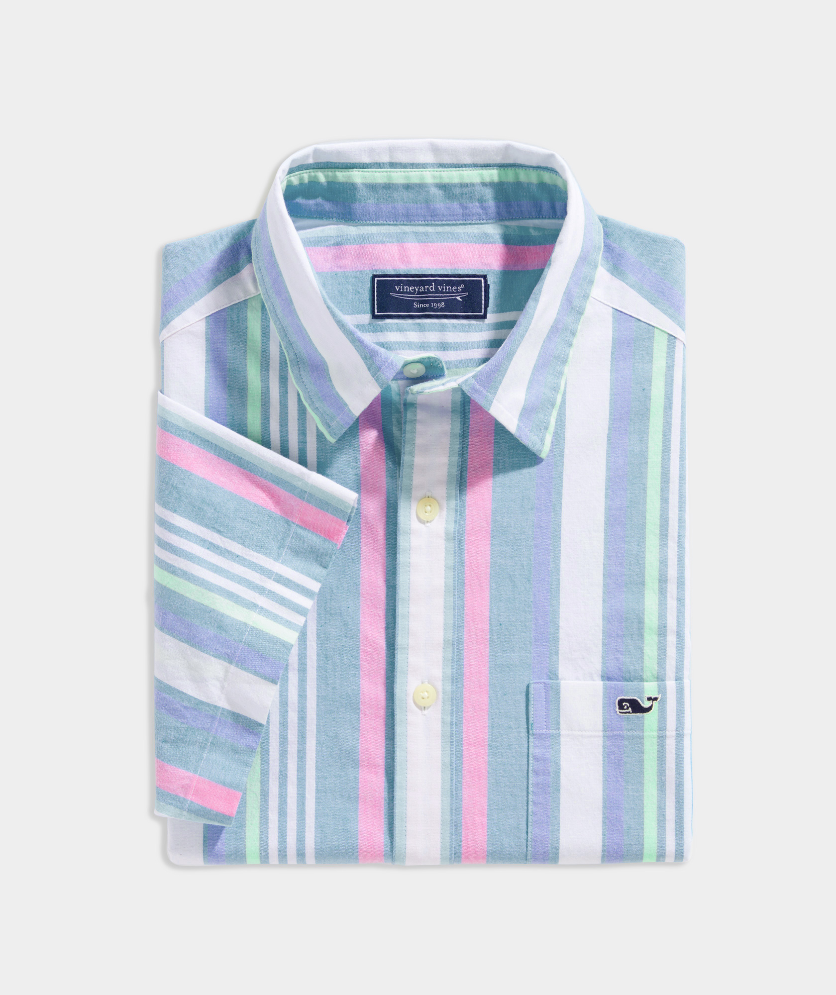 Shop Striped Short- Sleeve Stretch 