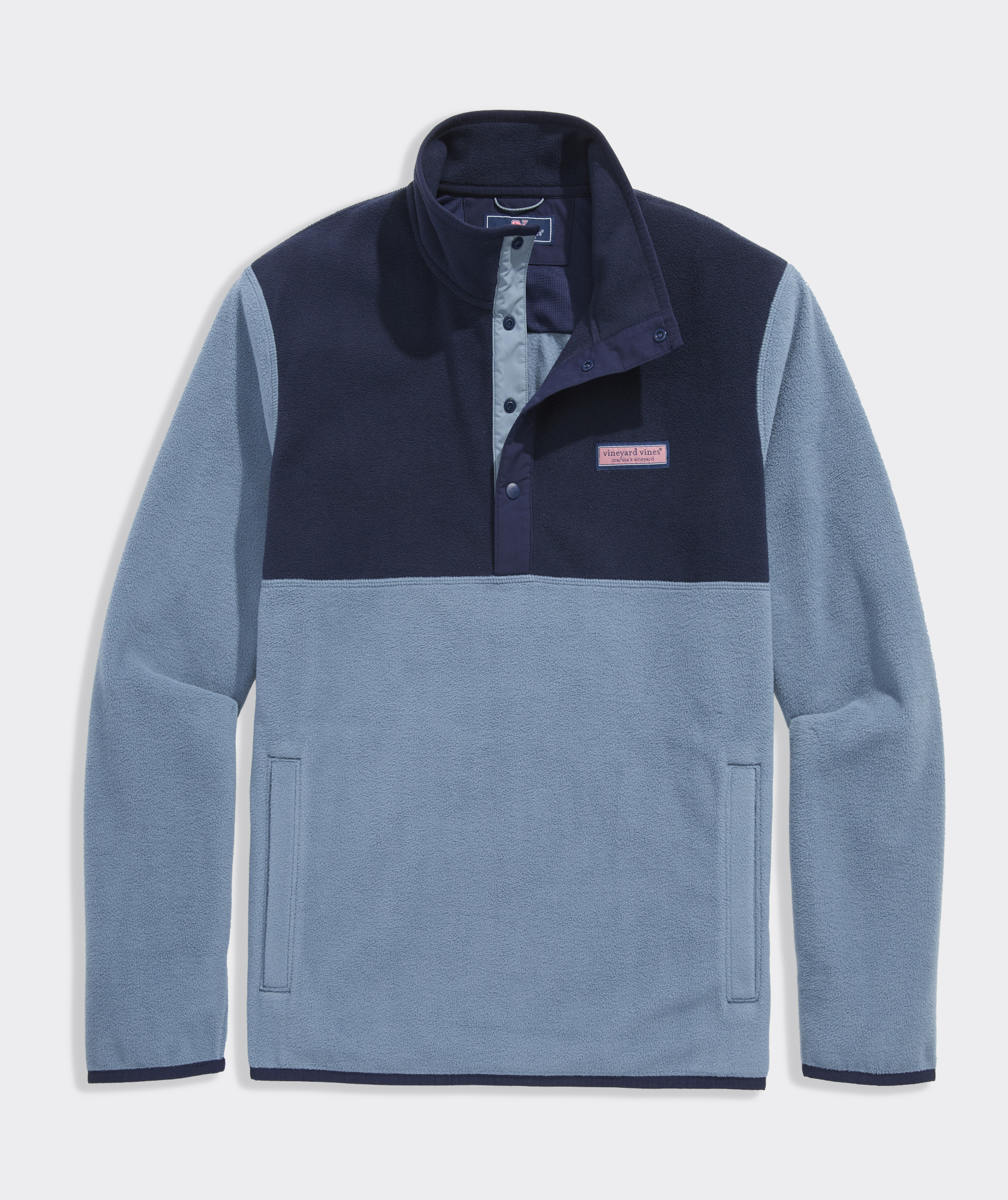 Shop Color Blocked Harbor Fleece Quarter-Snap at vineyard vines