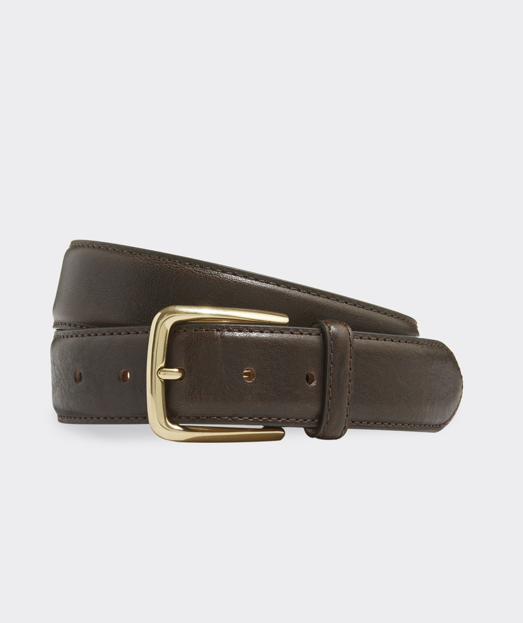 ? Vinyard Vines soft leather and sueded leather logo belt  display picture 1
