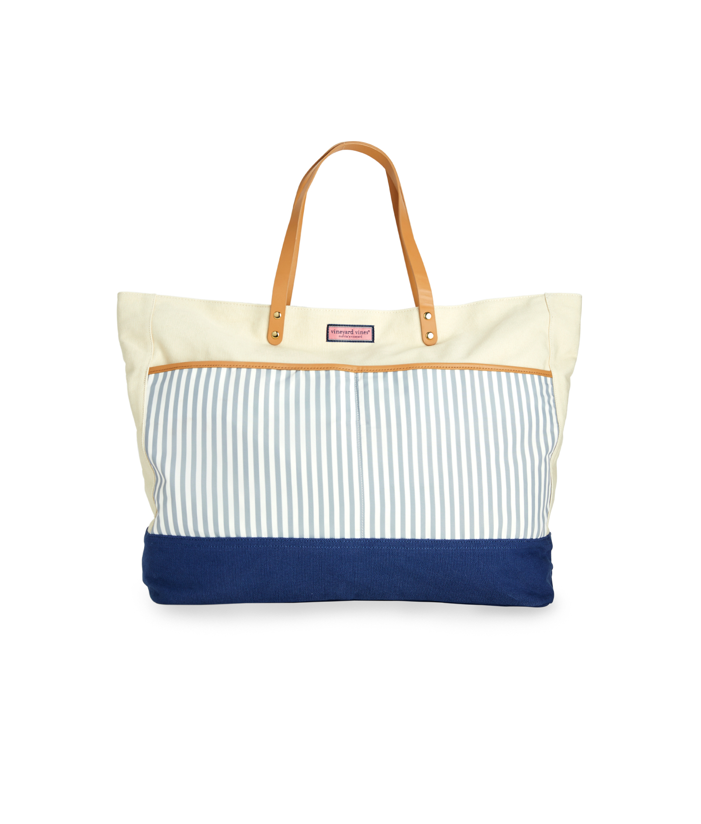 Shop Seersucker Pocket Canvas Tote Bag at vineyard vines