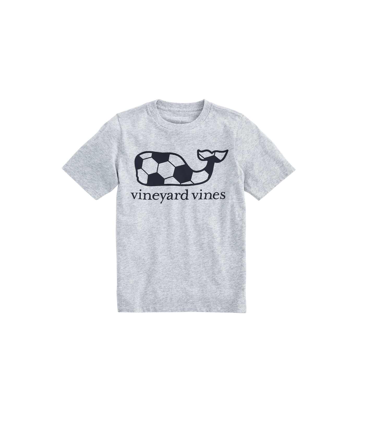 VINEYARD VINES Boys Flag Football Whale Pocket T-Shirt SS Tee Grey NWT 5 M L 