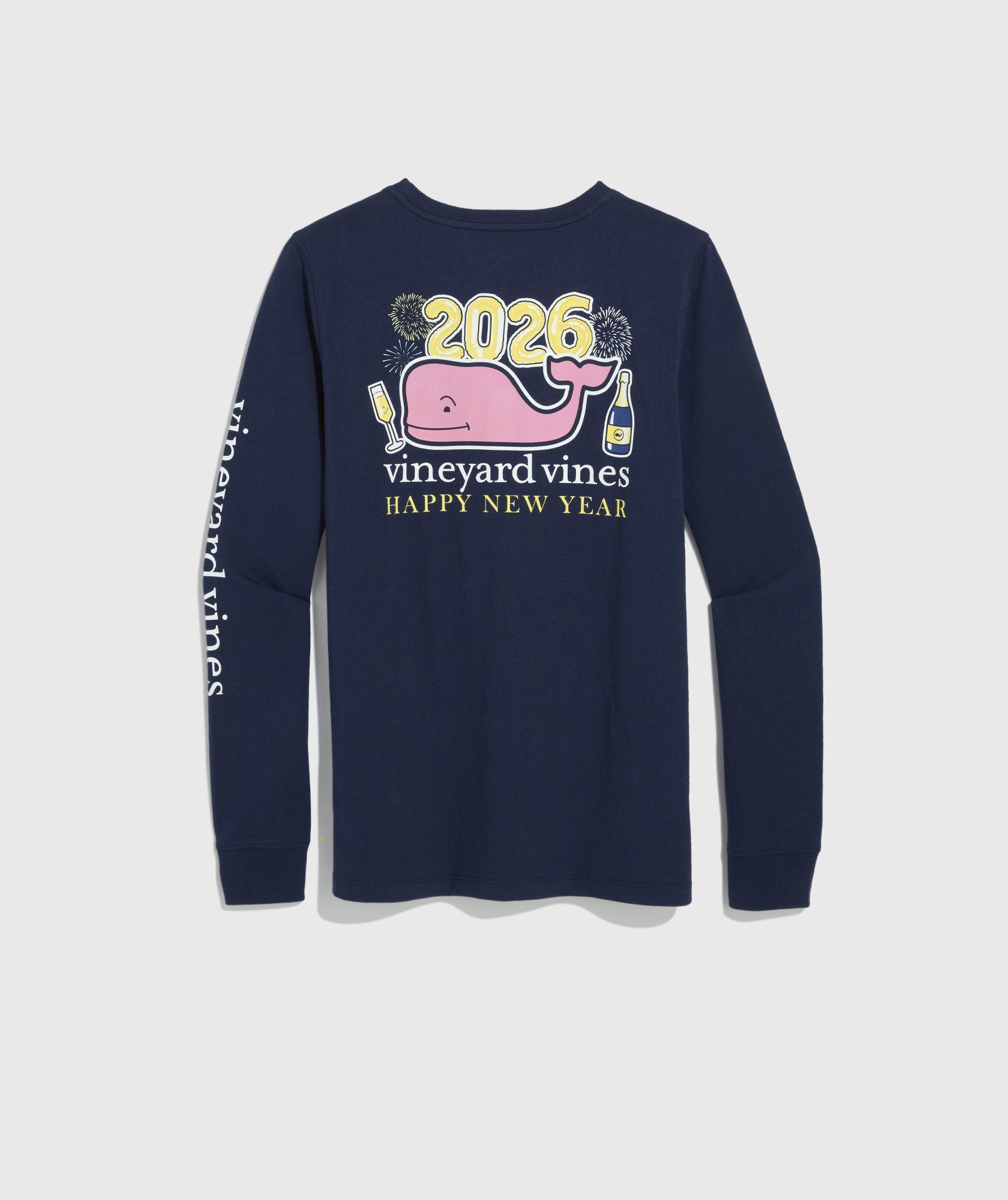 Shop Women's 2026 New Year's Eve Whale Long-Sleeve Pocket Tee at