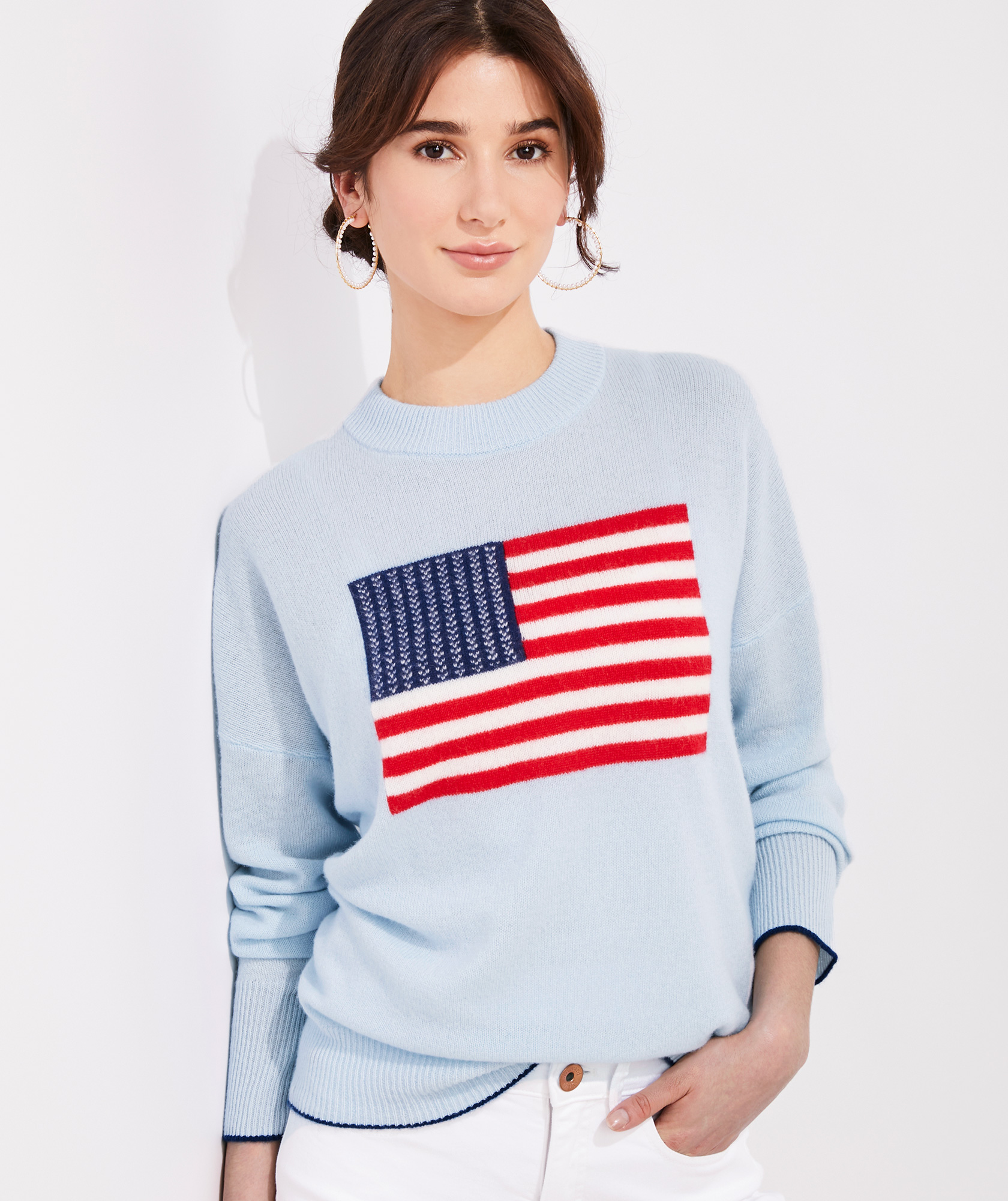 Shop Seaspun Lightweight Cashmere Flag Sweater at vineyard vines
