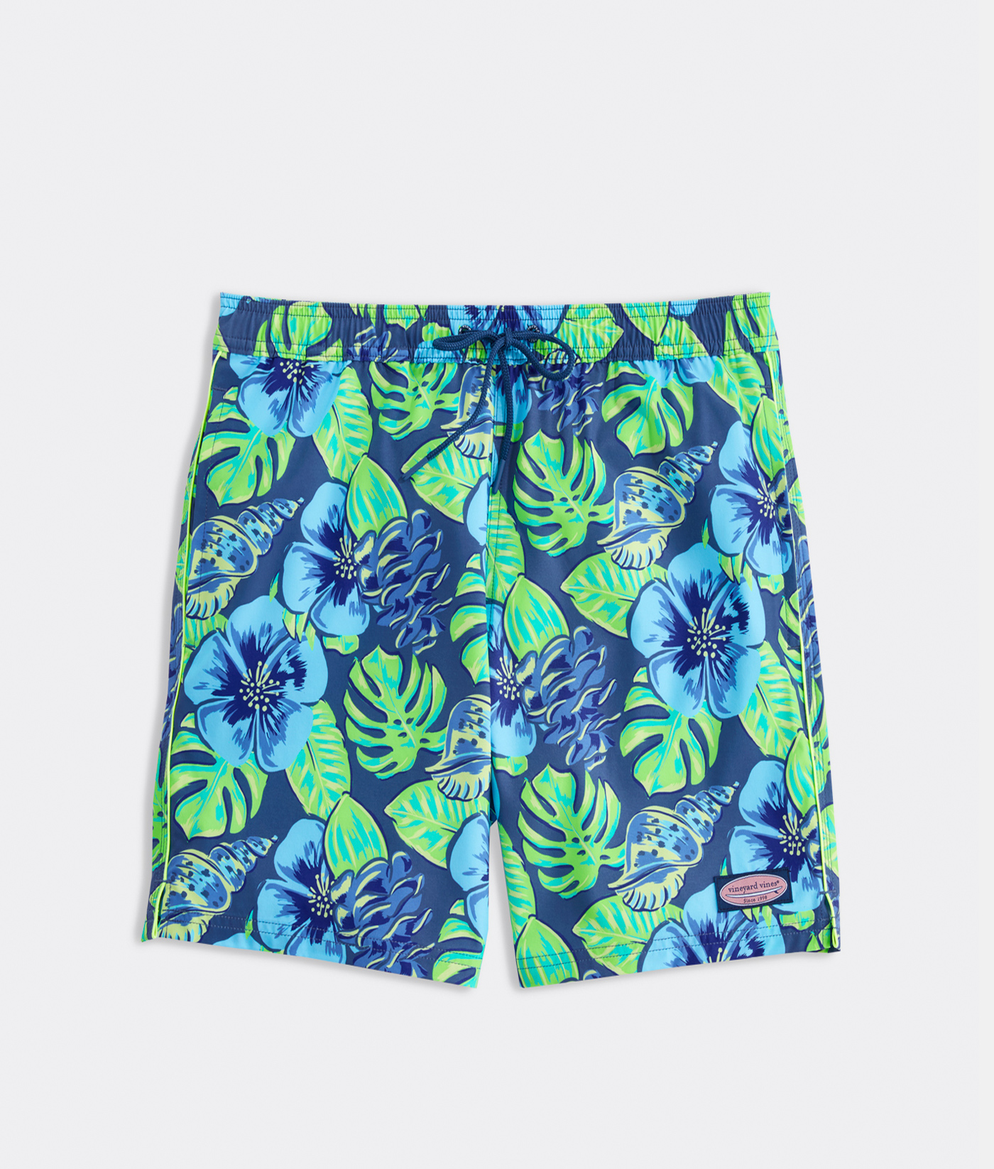 Shop 7 Inch Printed Piped Chappy Trunks at vineyard vines