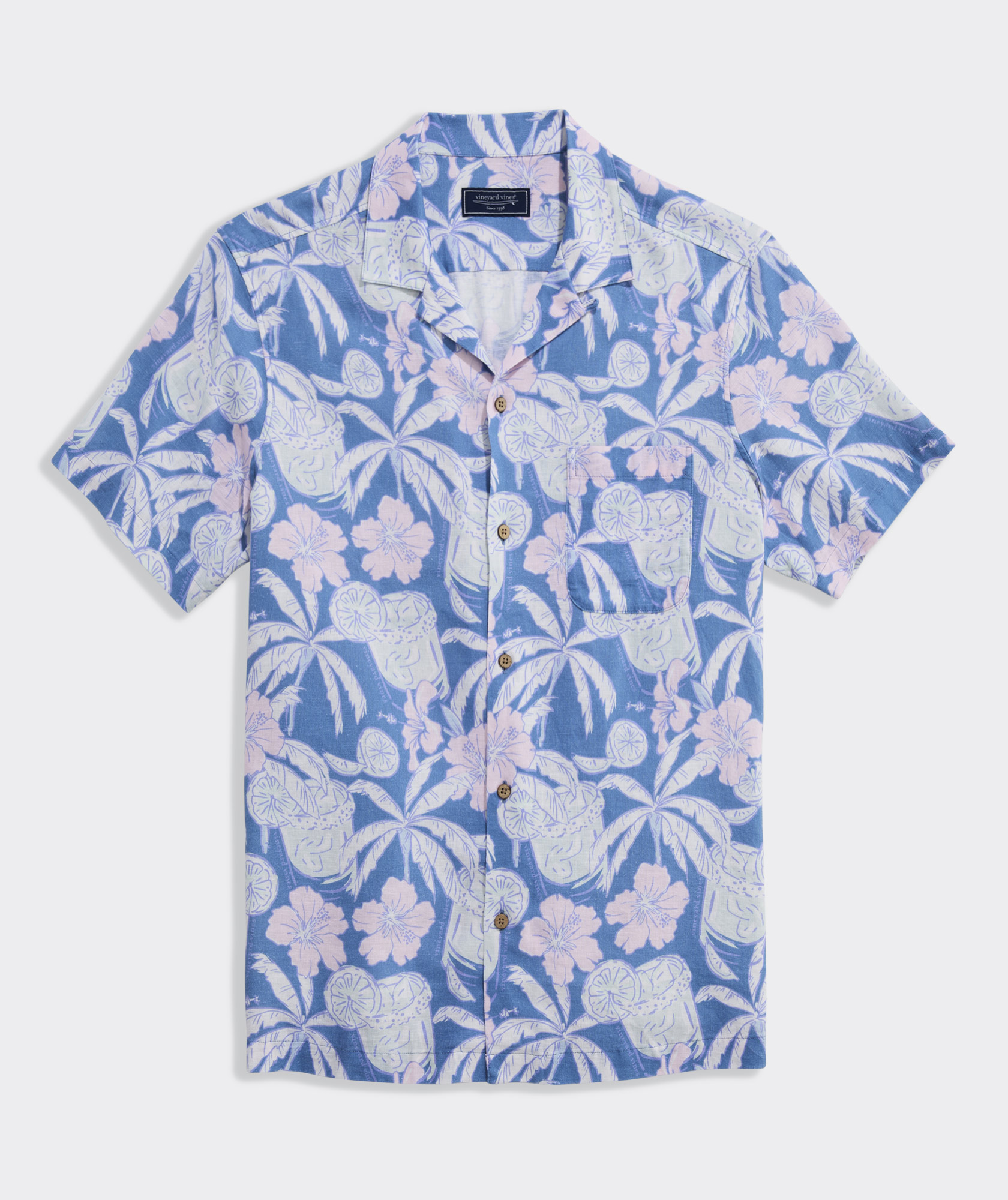Shop Palm-arita Seabreeze Linen Blend Short-Sleeve Cabana Shirt at