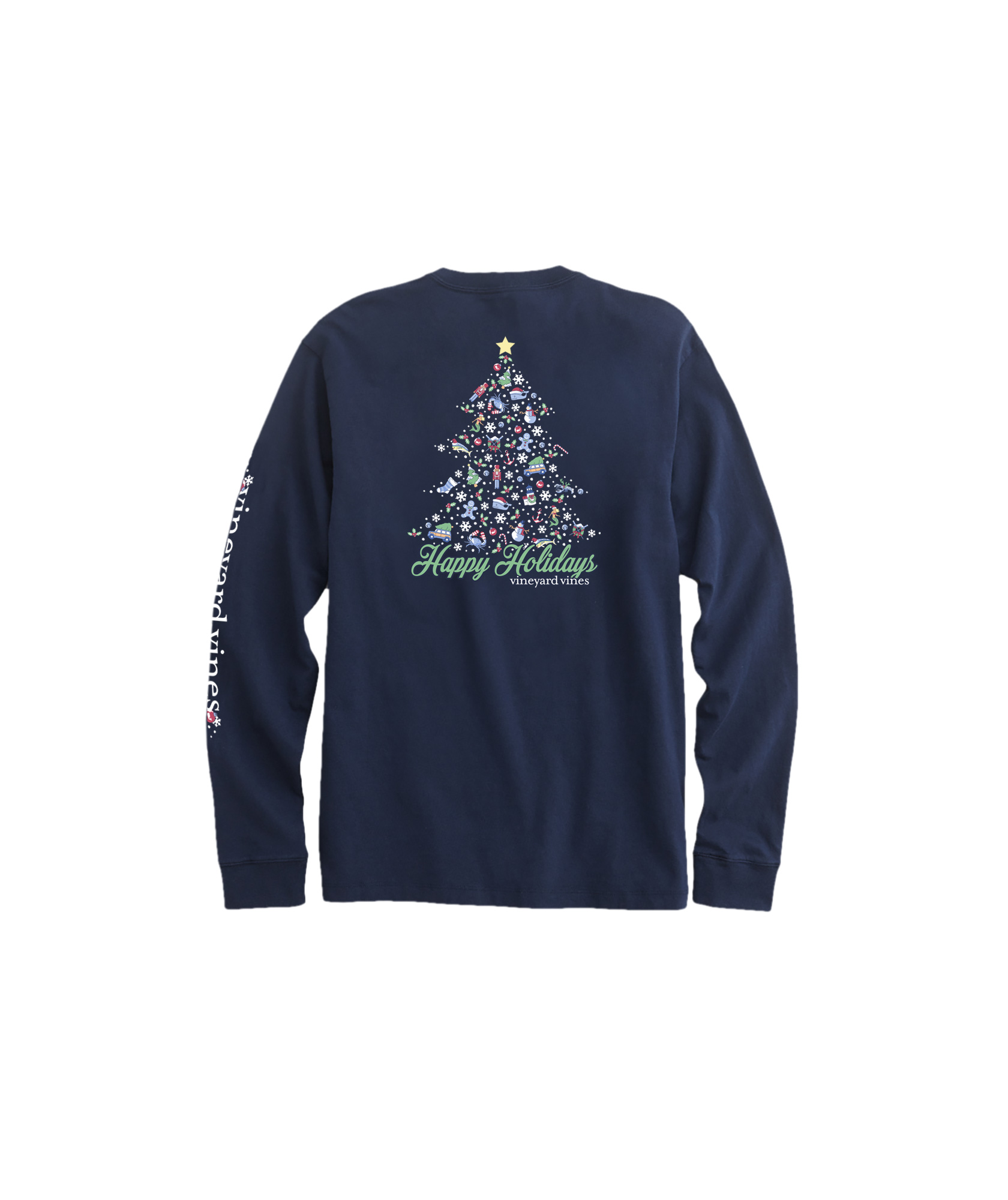 Shop OUTLET Holiday Icons Long-Sleeve Pocket Tee at vineyard vines