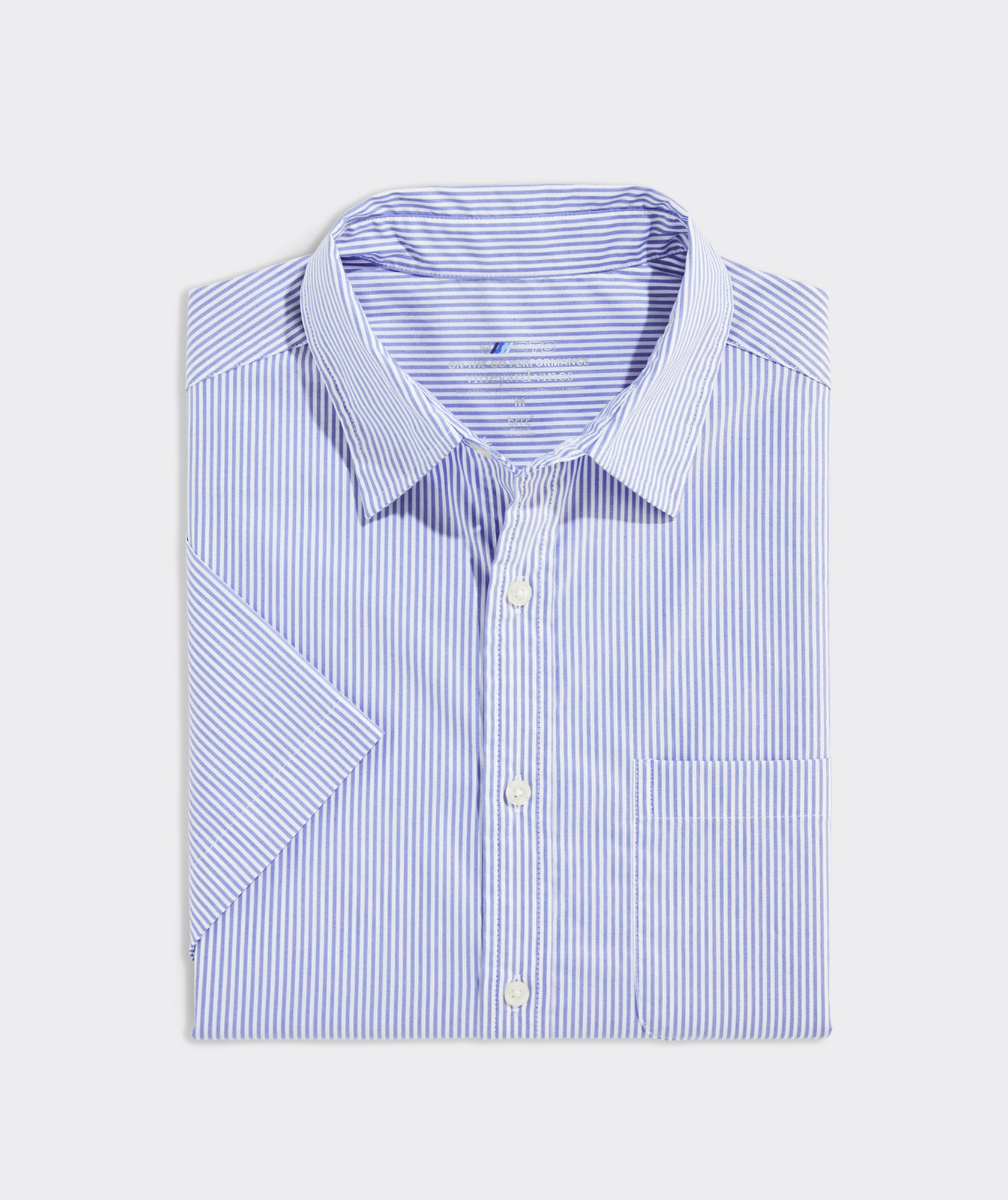 Shop Tiburon Stripe Performance Cotton Short-Sleeve Shirt at