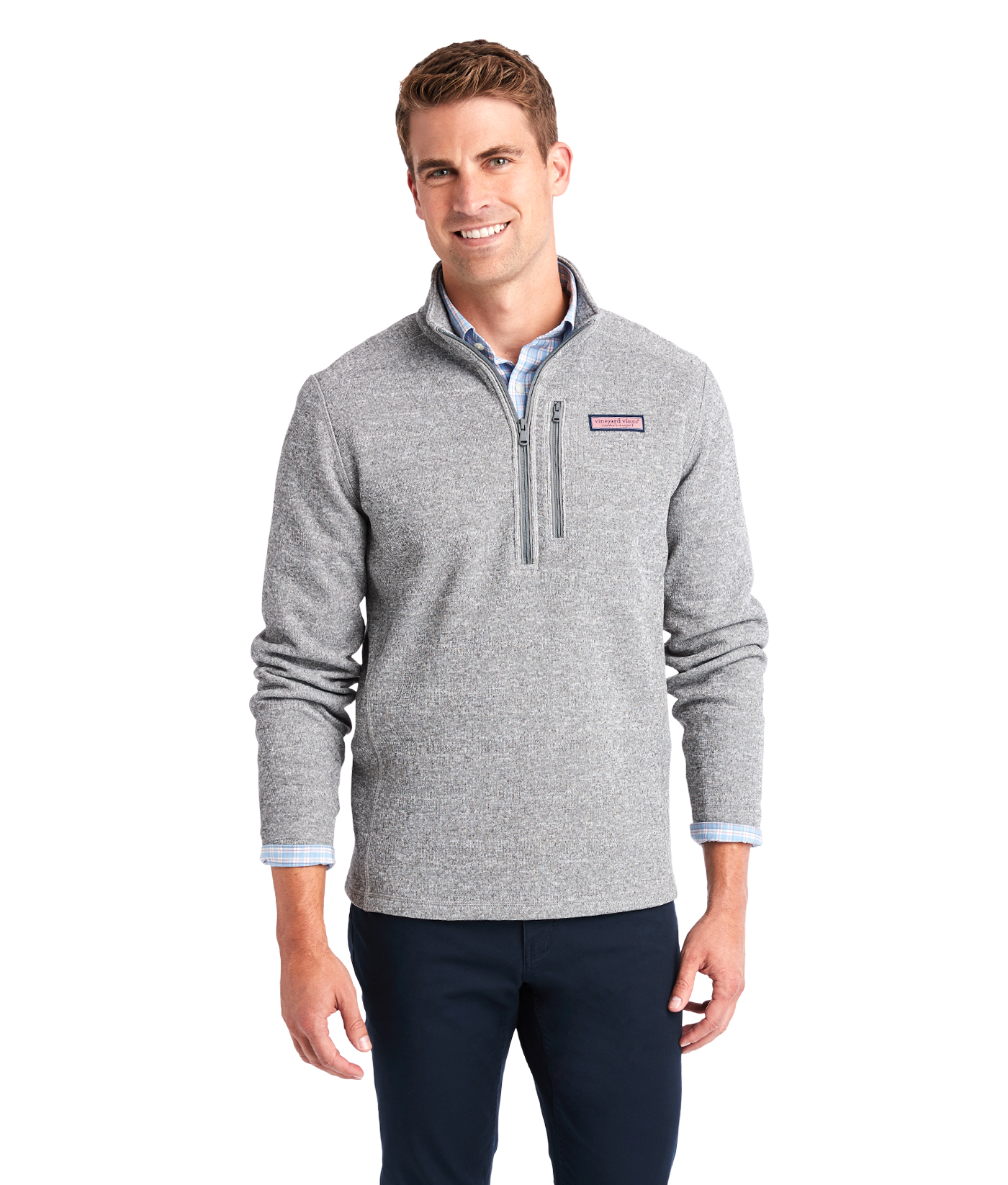 Vineyard vines mountain sweater fleece 1 4 zip Clearance