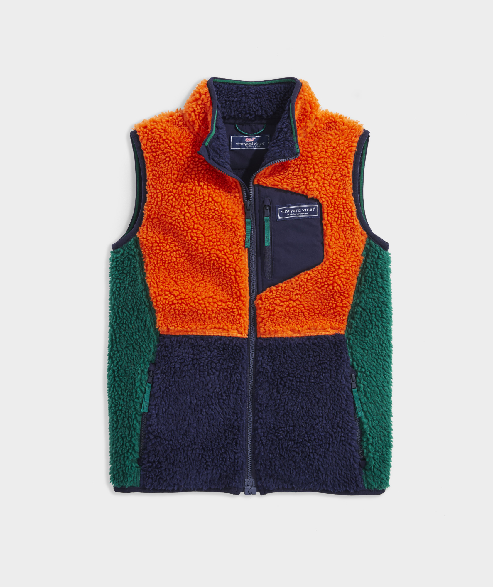 Boys' Color-Blocked Sherpa Fleece Vest 