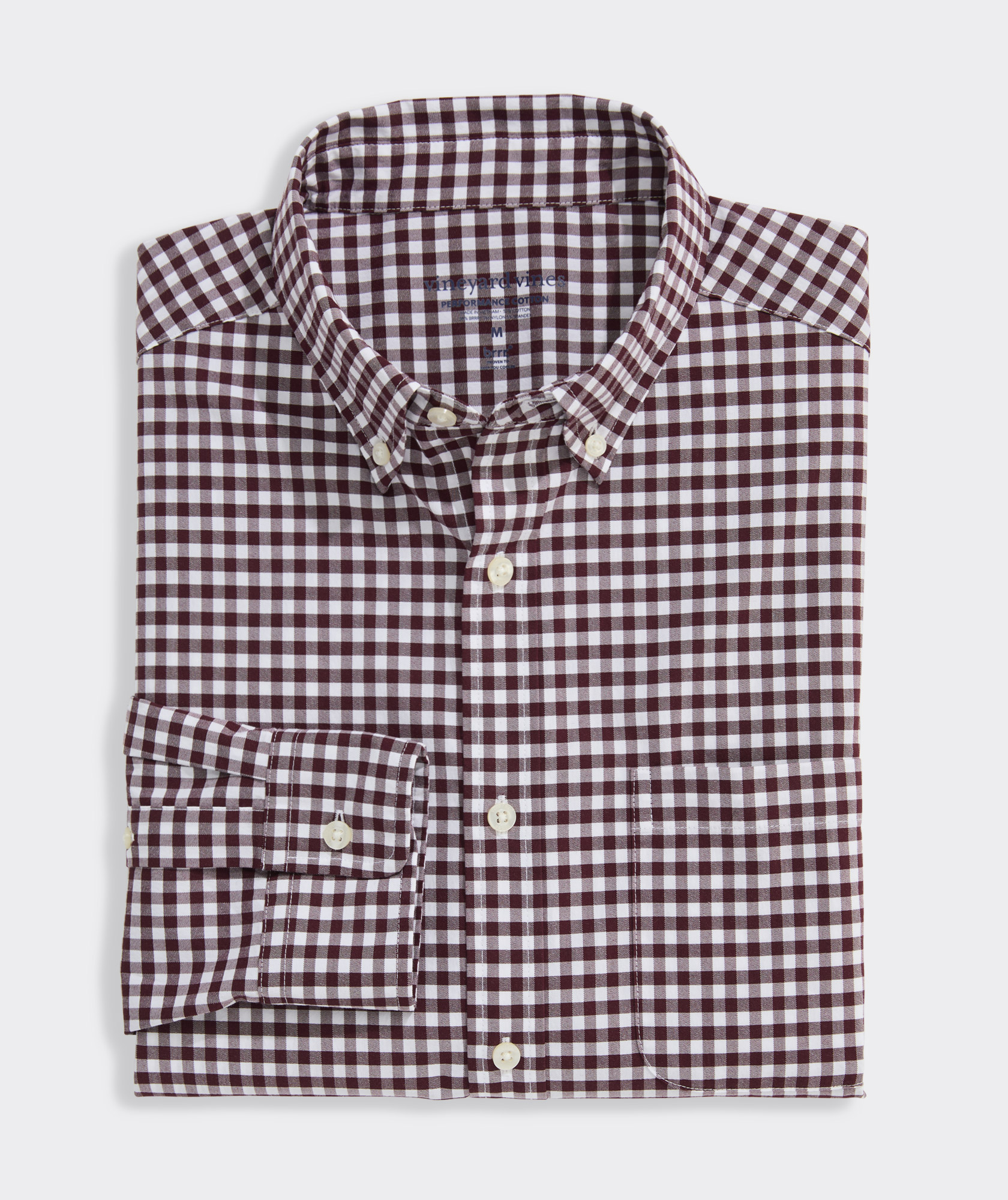 Shop Performance Cotton Skysail Gingham Shirt at vineyard vines