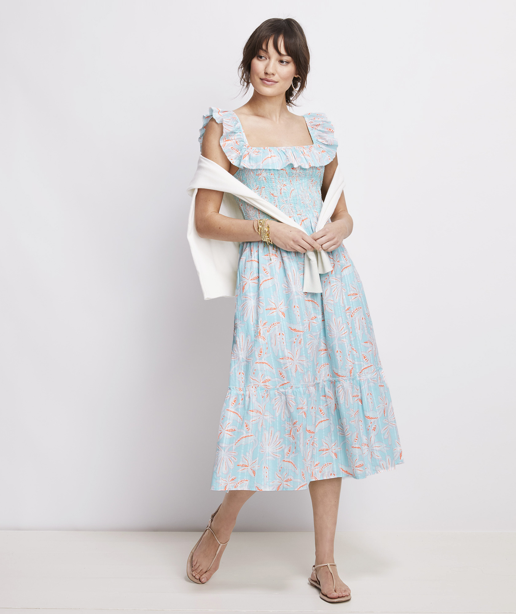 VINEYARD DAYS WOVEN MIDI DRESS