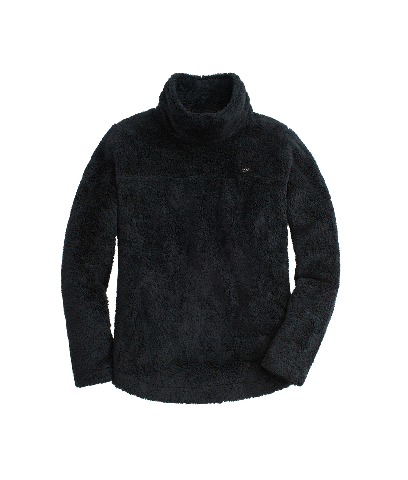 Teddy Fleece Funnel-Neck Relaxed Pullover