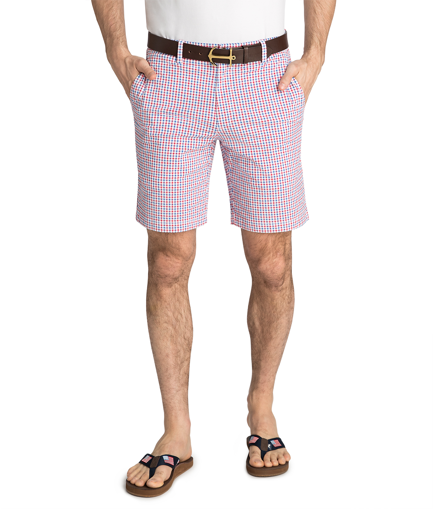 Shop 9 Inch Seersucker Gingham Breaker Shorts at vineyard vines