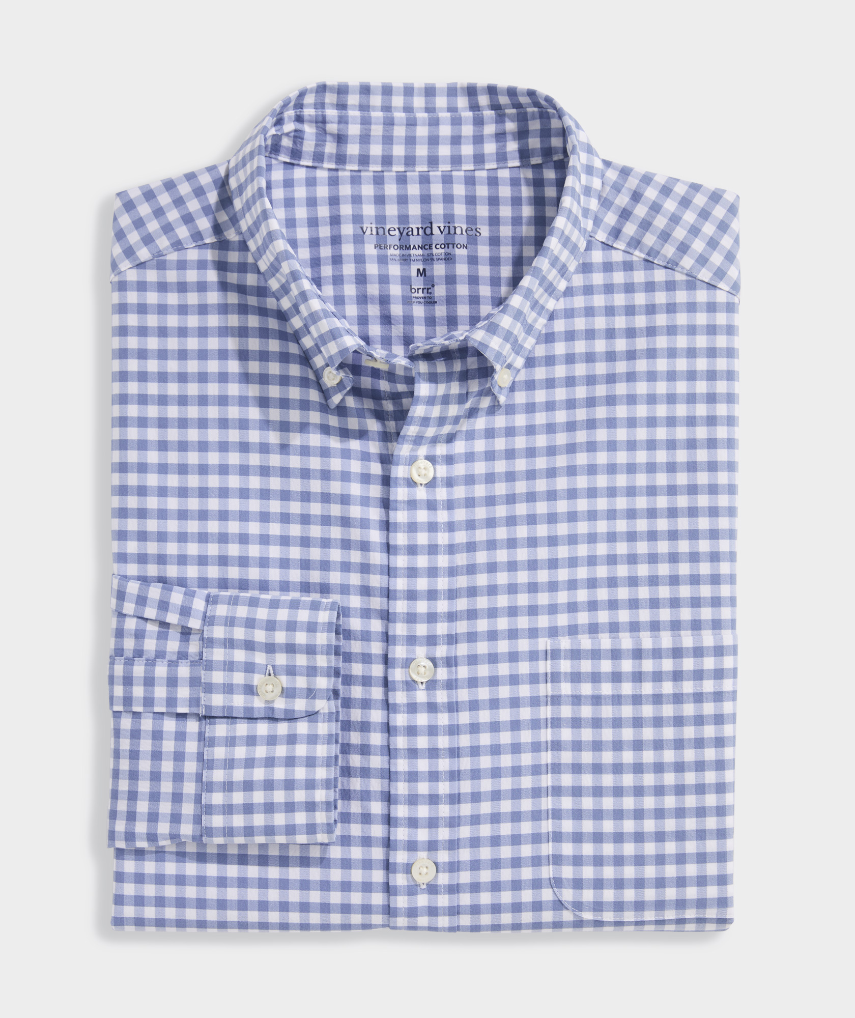 Shop Performance Cotton Skysail Gingham Shirt at vineyard vines