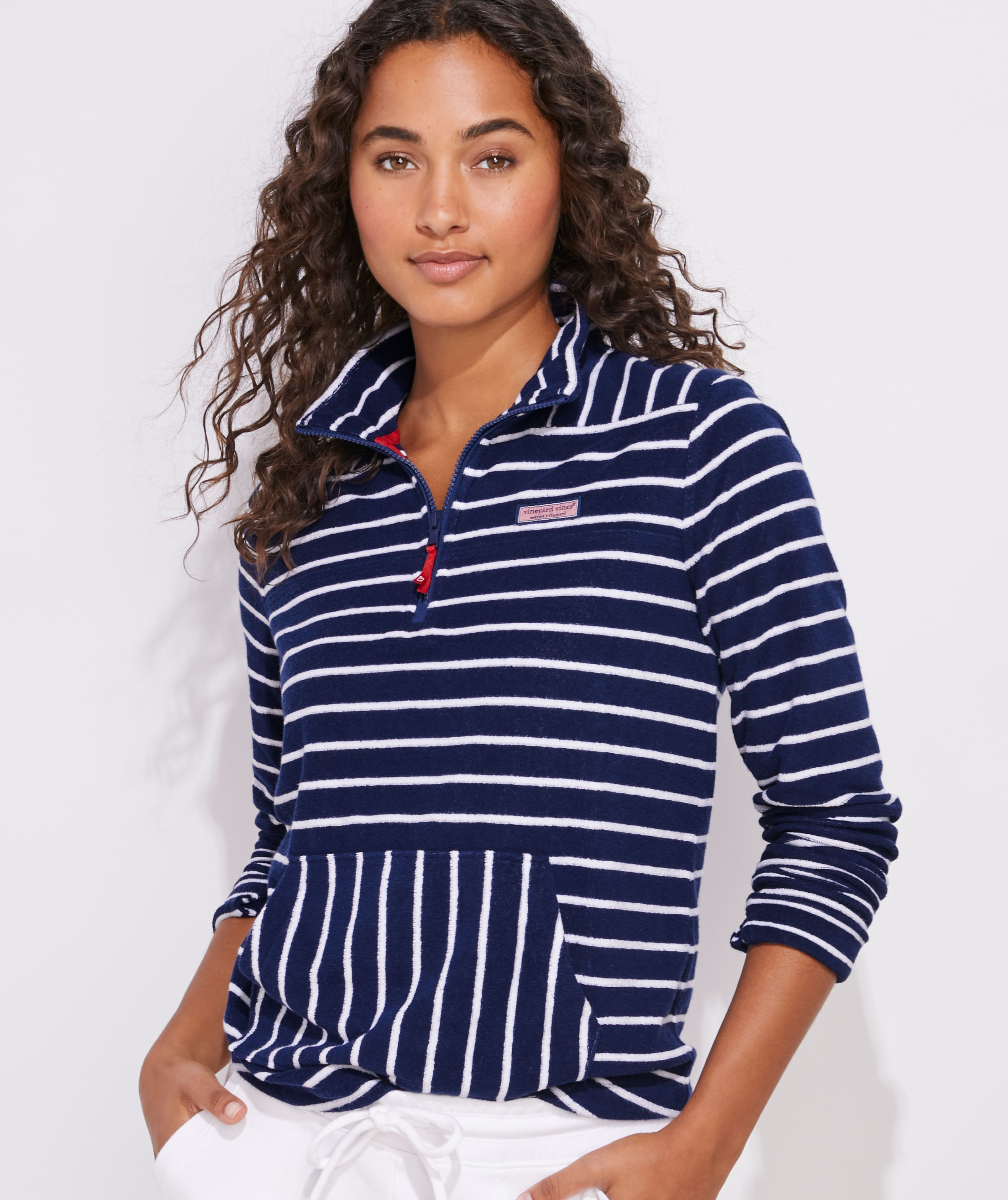 Terry Towel Stripe Relaxed Shep Shirt 