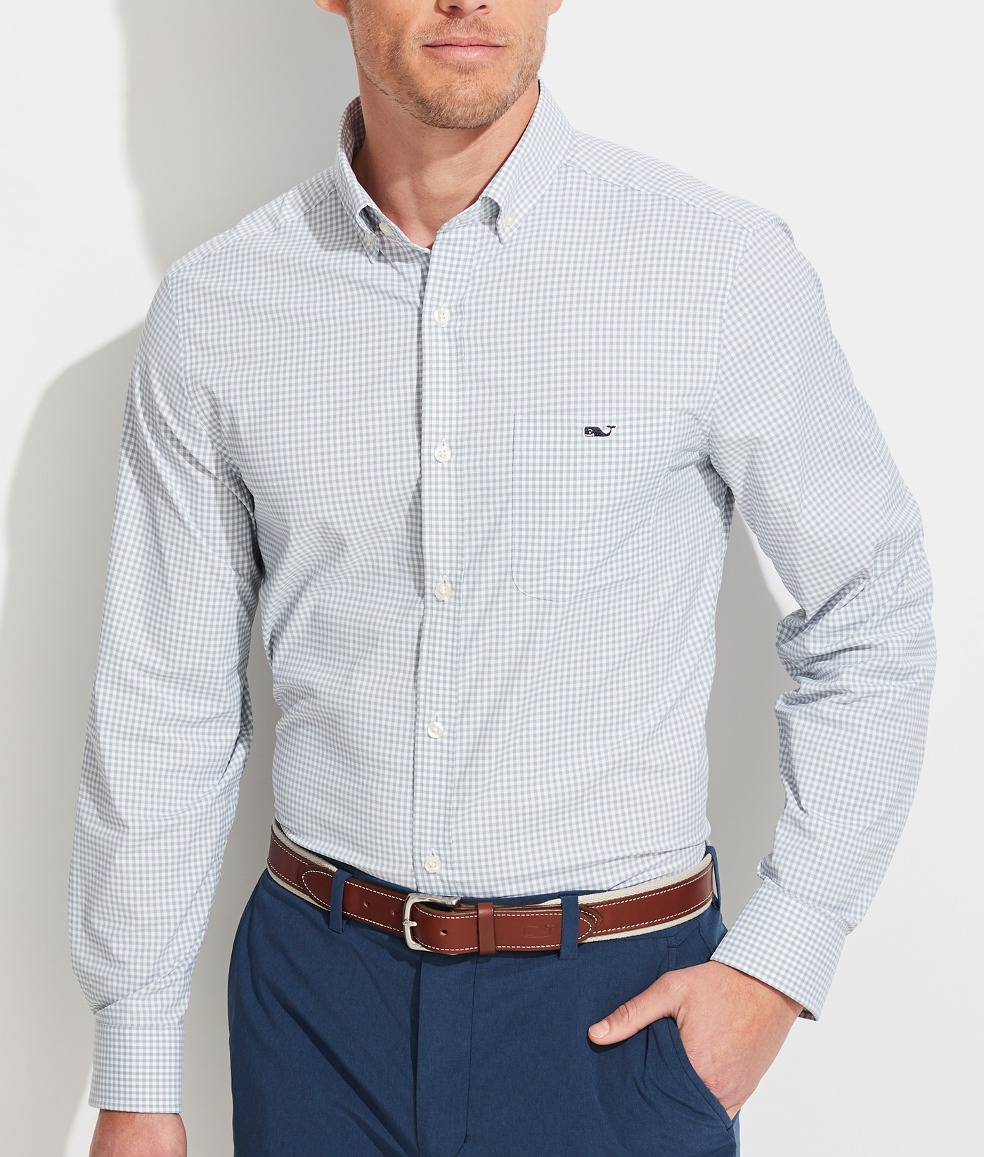 Classic Fit Gingham On-The-Go Shirt ...