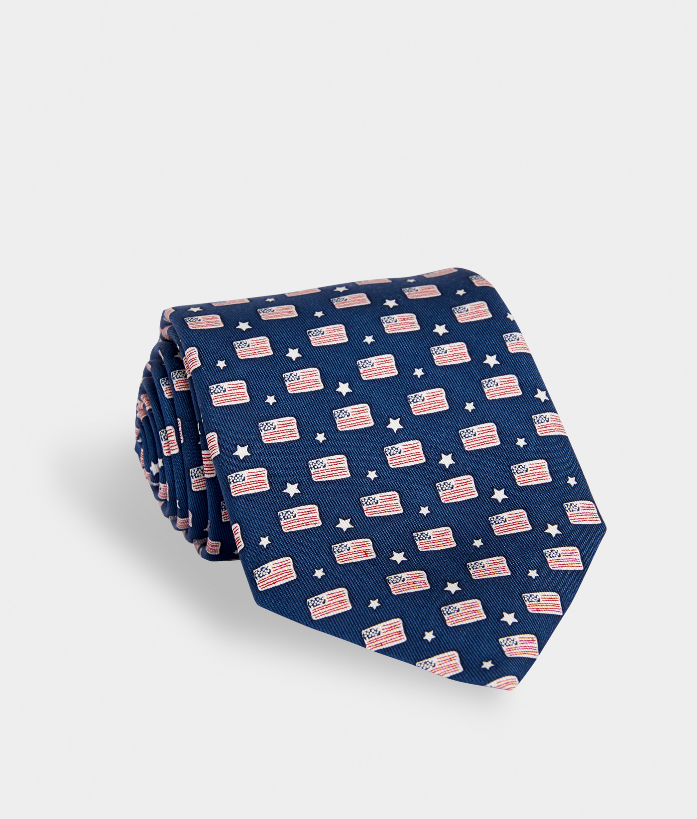 Men's Ties Flags & Stars Printed Silk Tie for Men Vineyard Vines