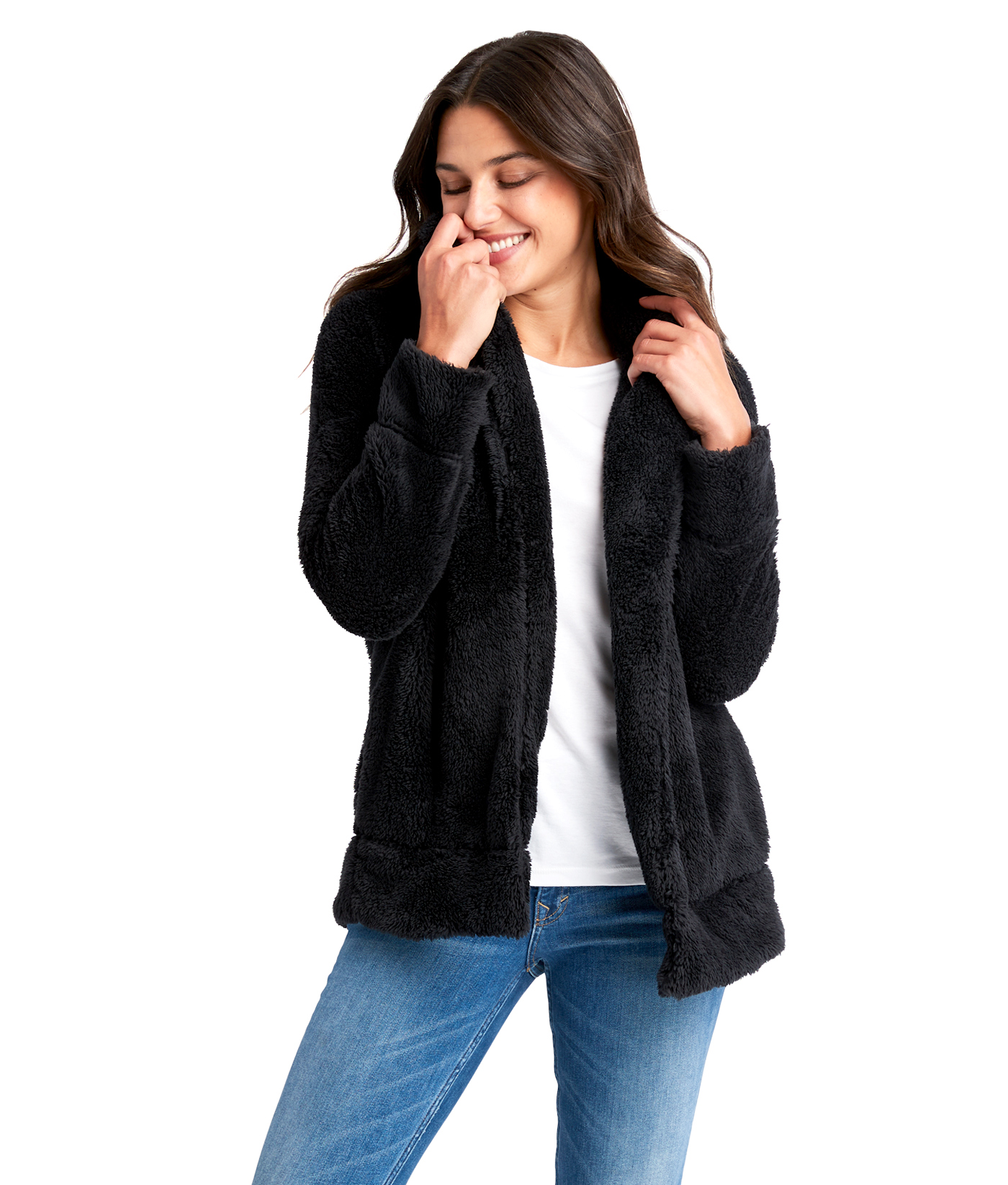 open front teddy jacket