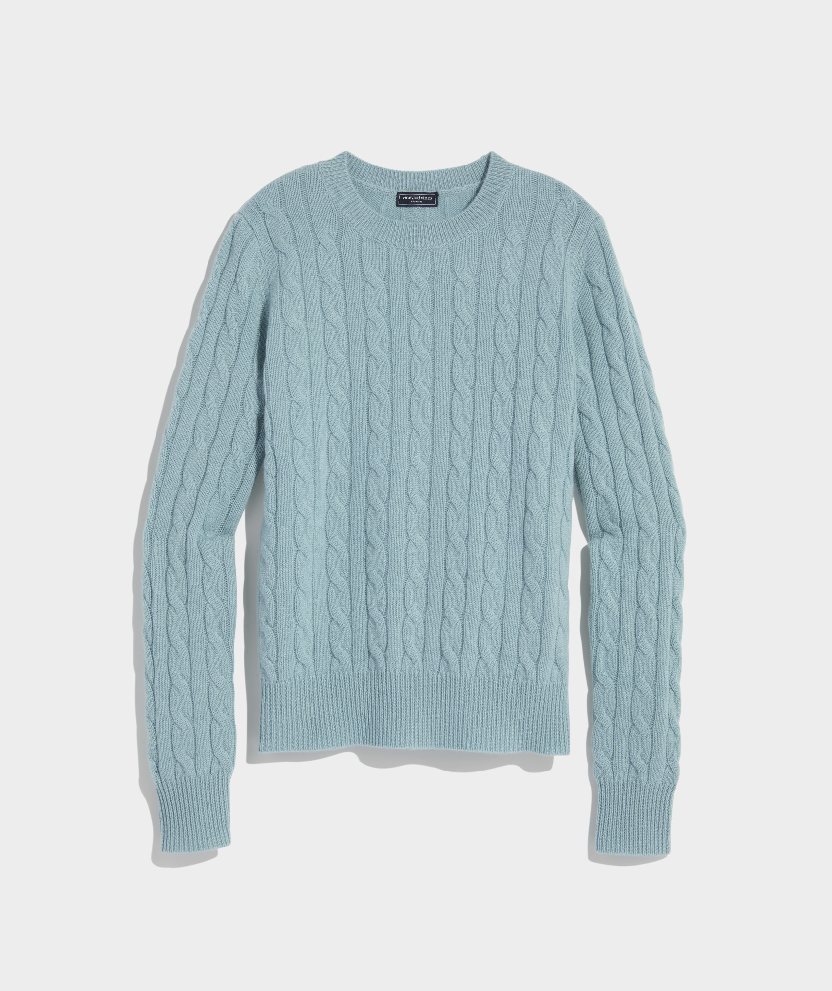 Shop Cashmere Classic Cable Crewneck Sweater at vineyard vines