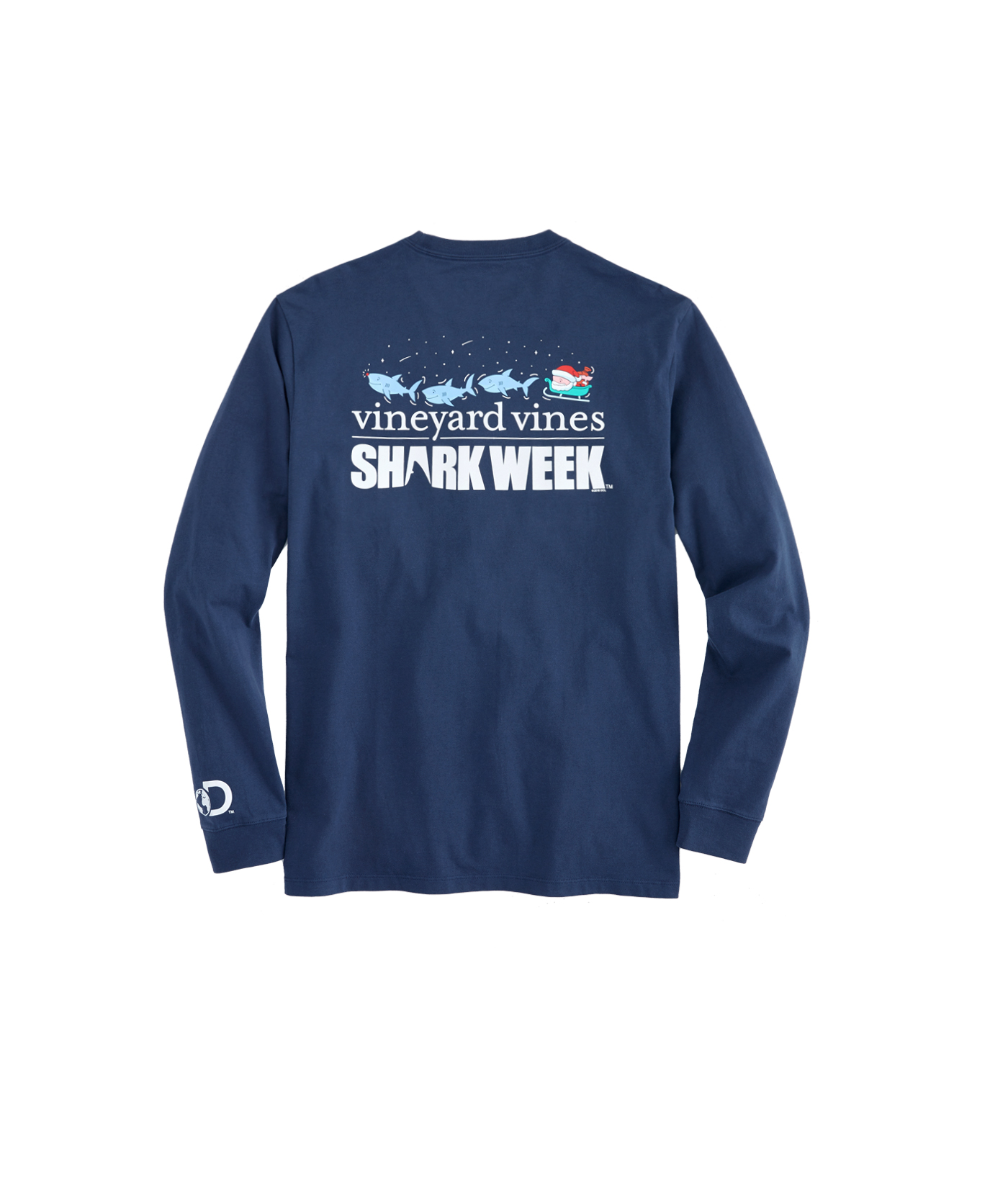 Shop Long-Sleeve Shark Week Santa Whale Rudolph T-Shirt at vineyard vines