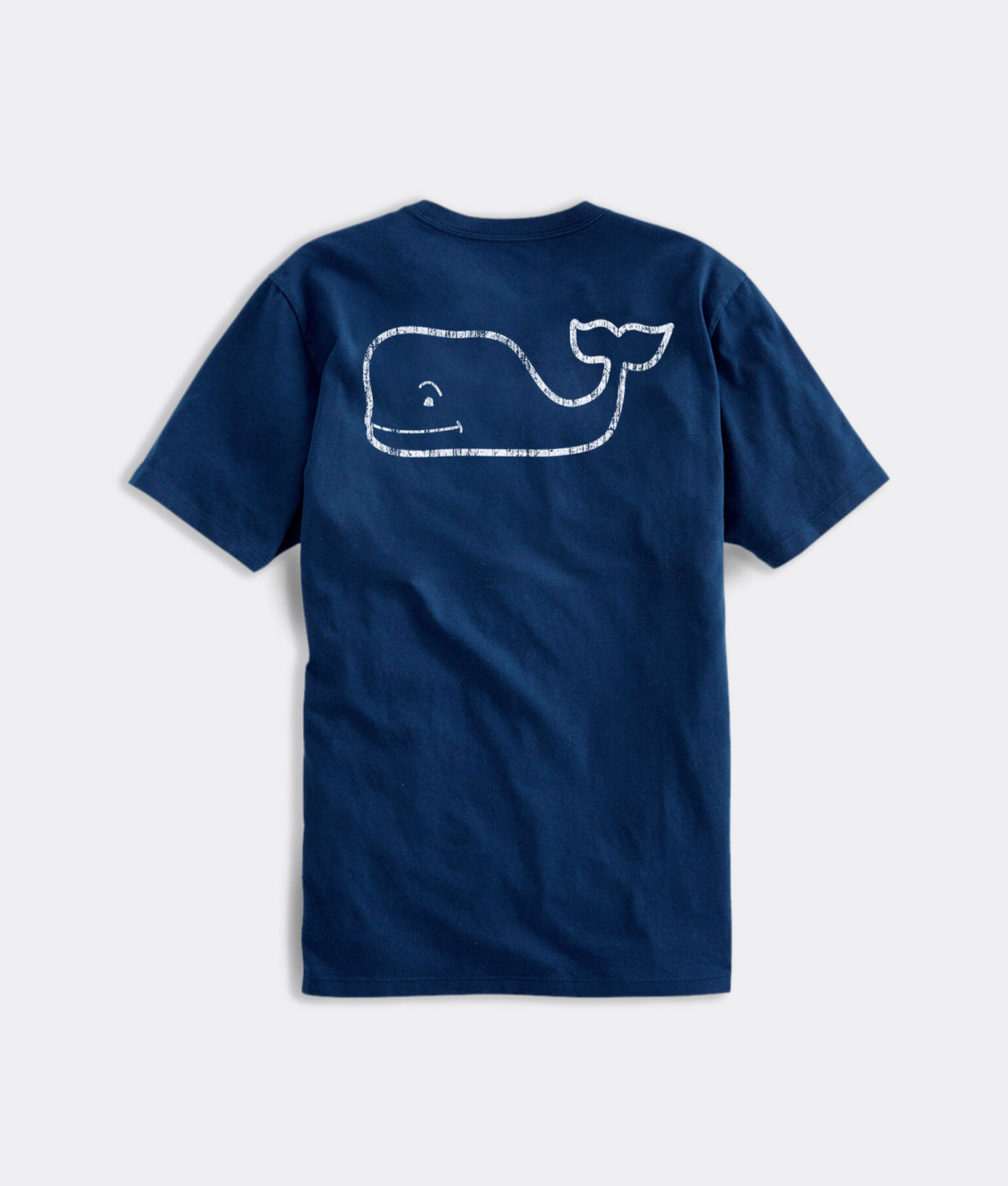 Vineyard Vines Men's Short Sleeve Vintage Whale Pocket T-Shirt, Blue Blazer, Medium