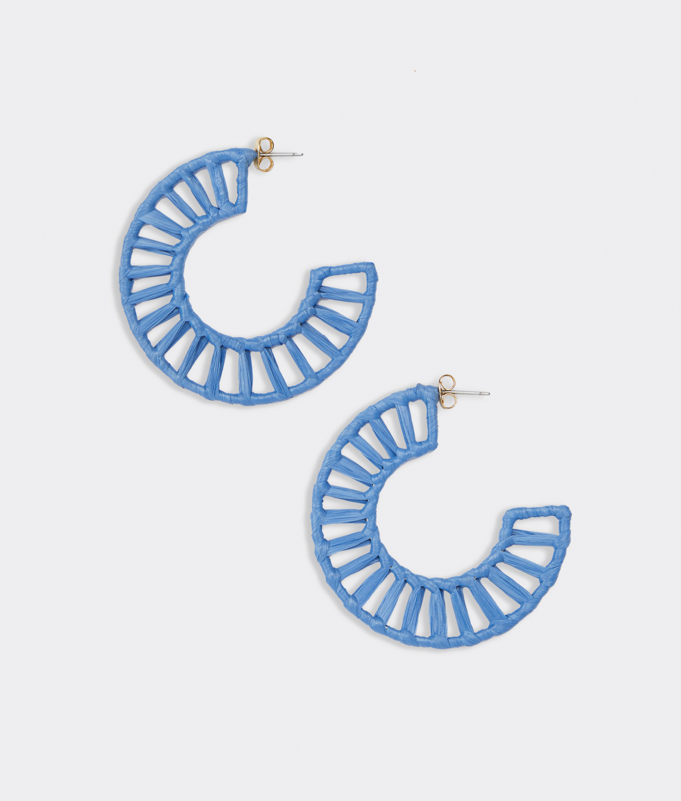 Shop Raffia Wrapped Lattice Hoop Earrings at vineyard vines