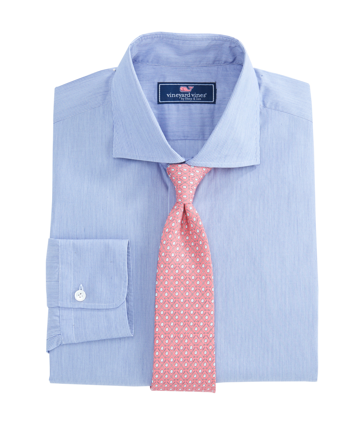 Shop Striped Spread Collar Greenwich Shirt at vineyard vines
