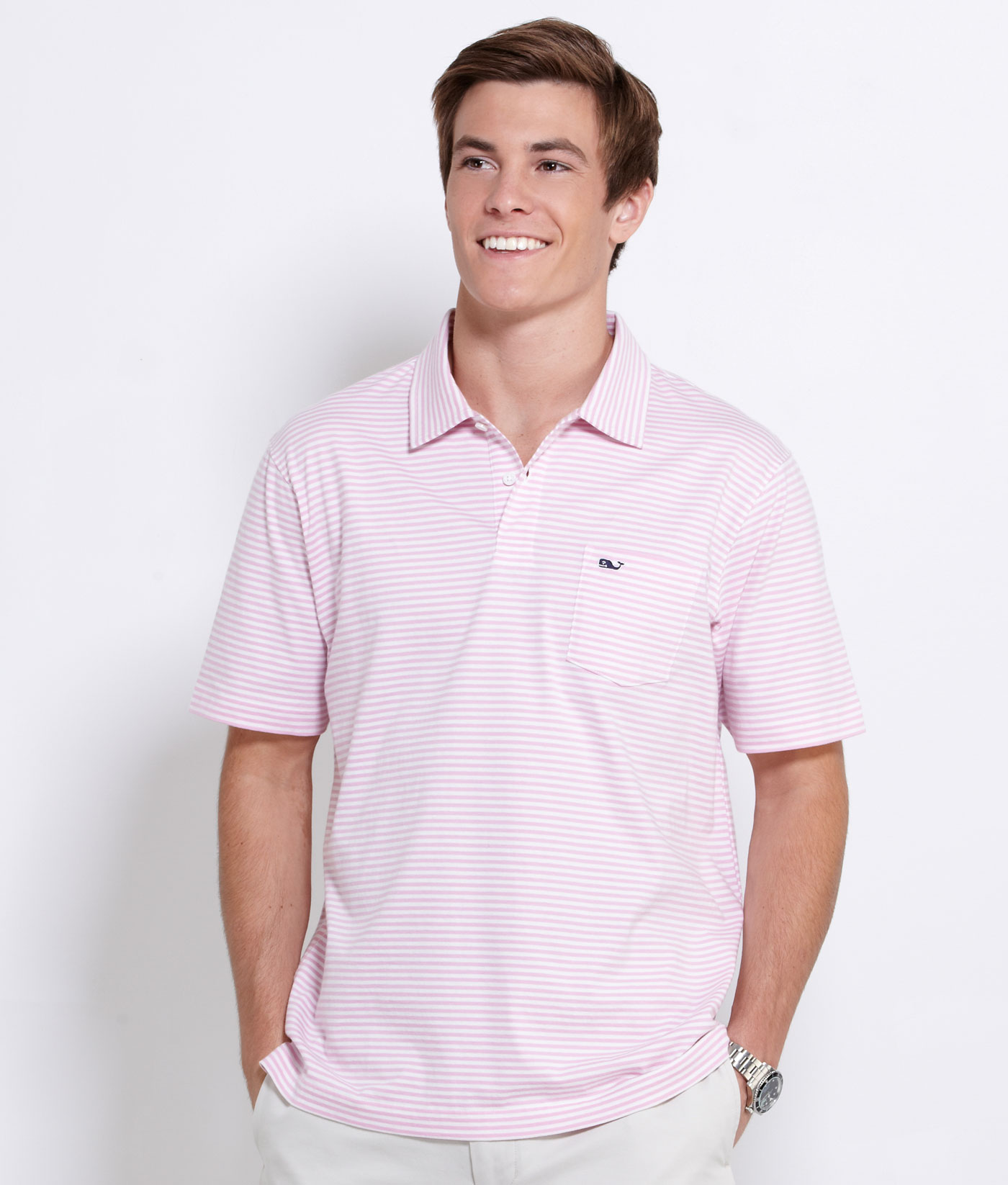 Men's Polos Pigment Dyed Pocket Polo for Men Vineyard Vines