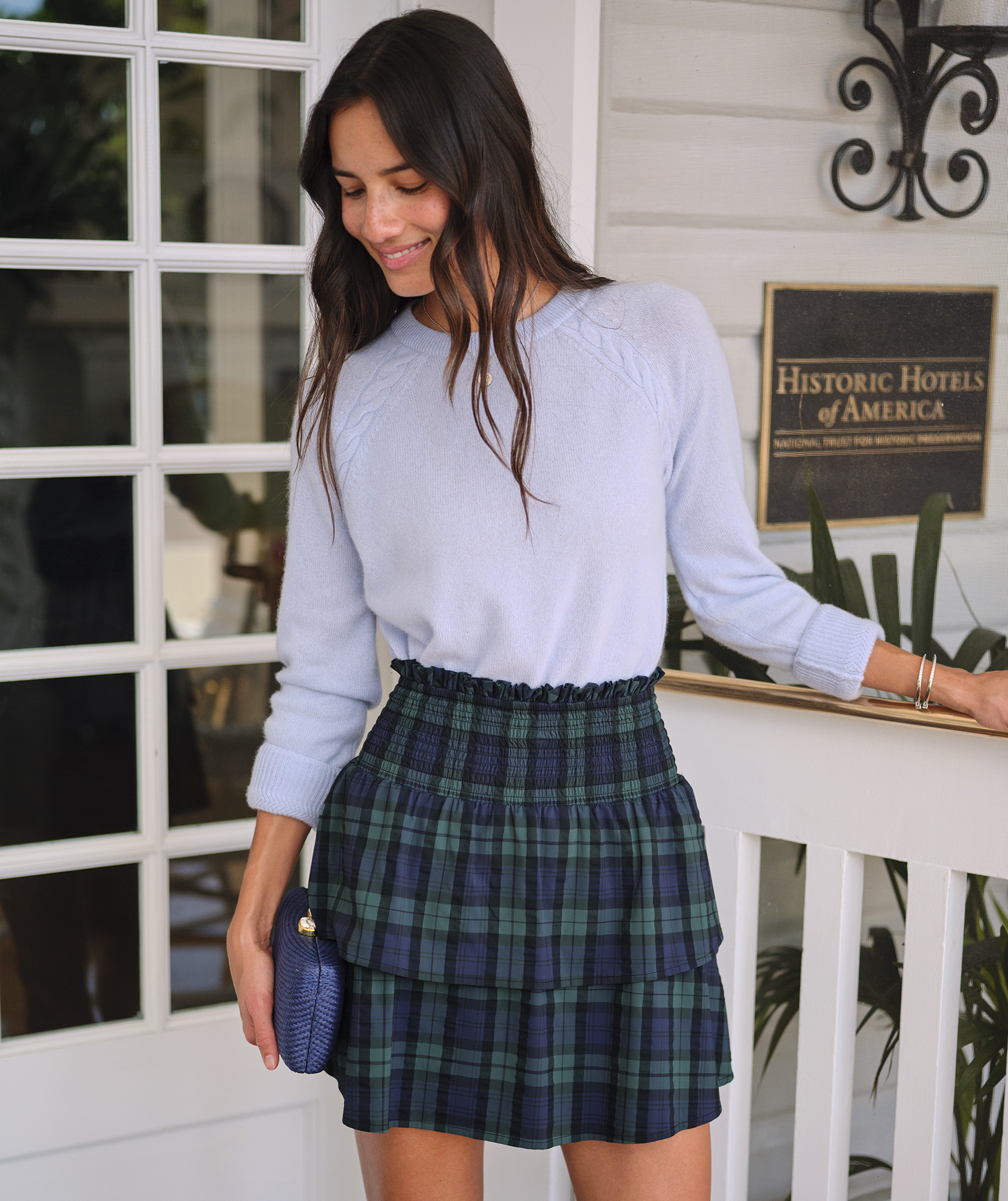 Shop Nellie Harbor Smocked Skirt at vineyard vines