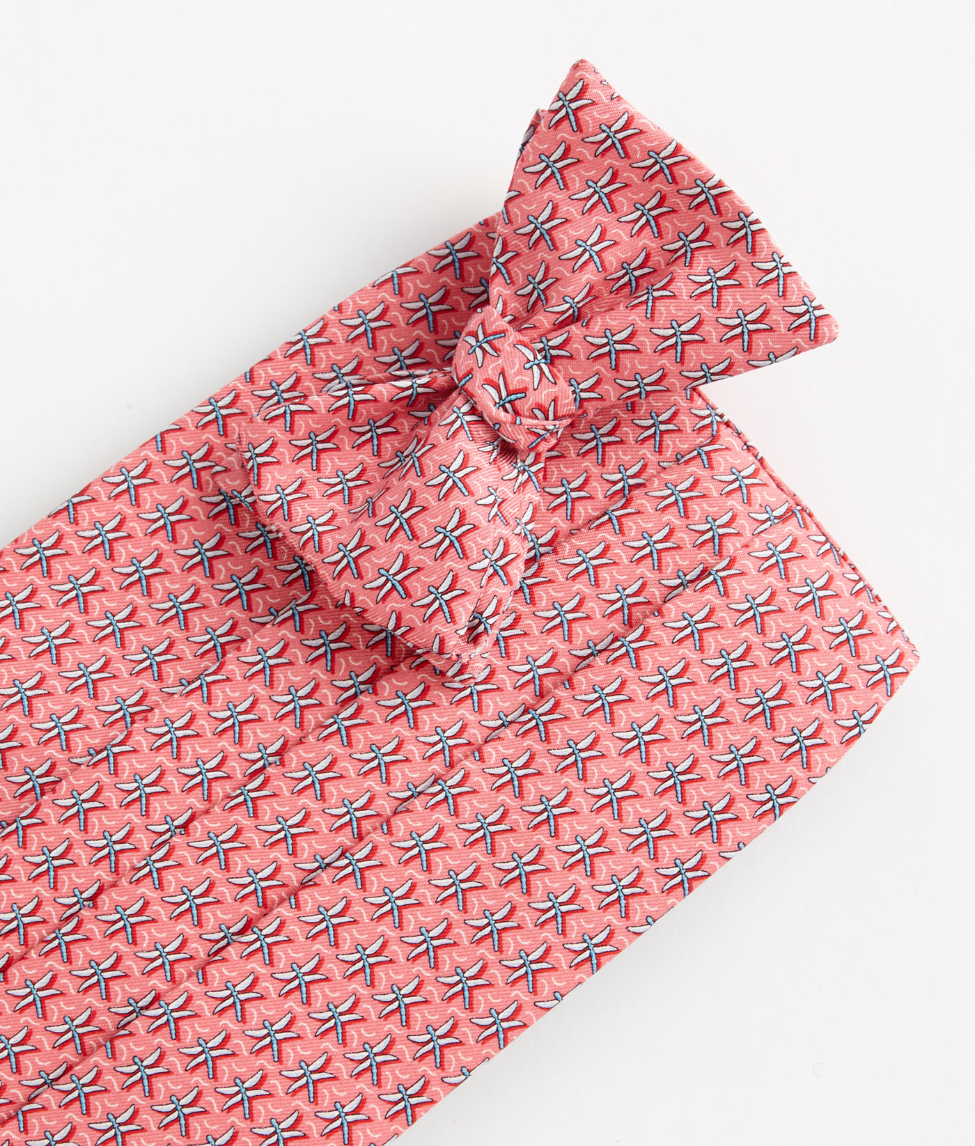 Men's Cummerbund Sets Dragonfly Silk Bow Tie and Cummerbund Set for