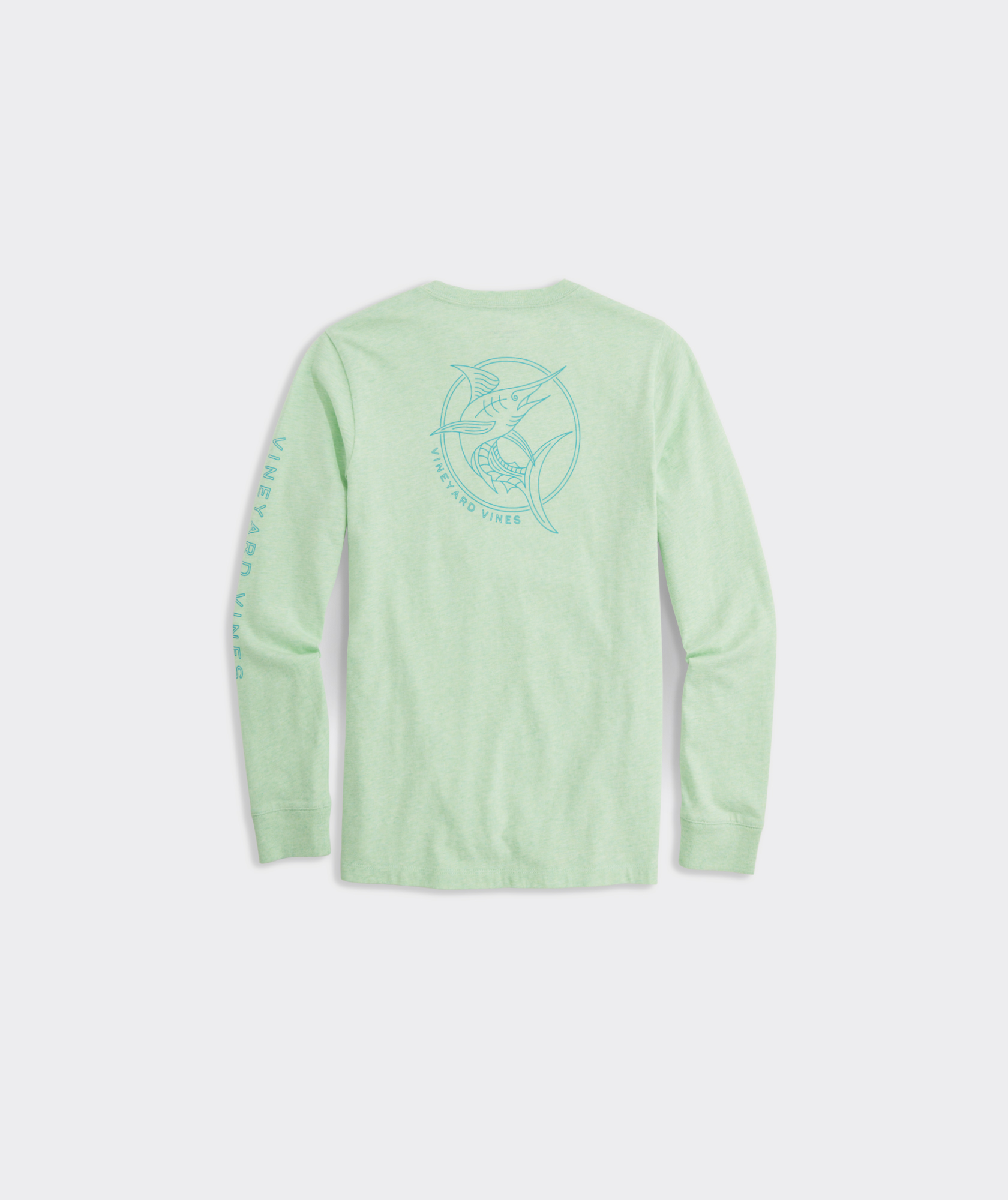 Marlin Blue Rolled Sleeve Top