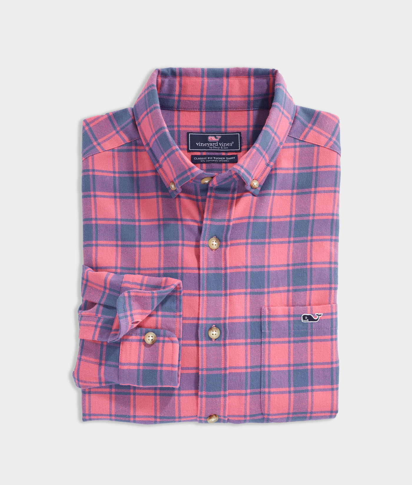 Classic Fit Plaid Shirt in Stretch Flannel