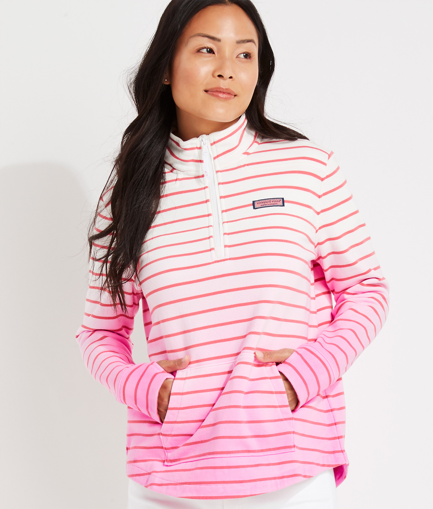 Dip-Dyed Stripe Relaxed Shep Shirt