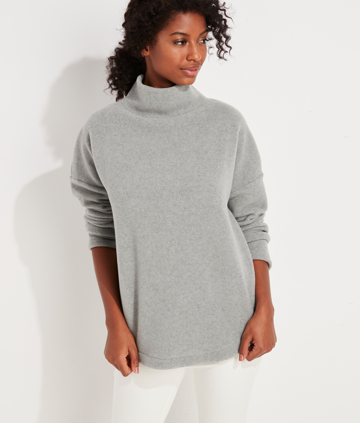 Shop FunnelNeck Heathered Cozy Fleece Top at vineyard vines